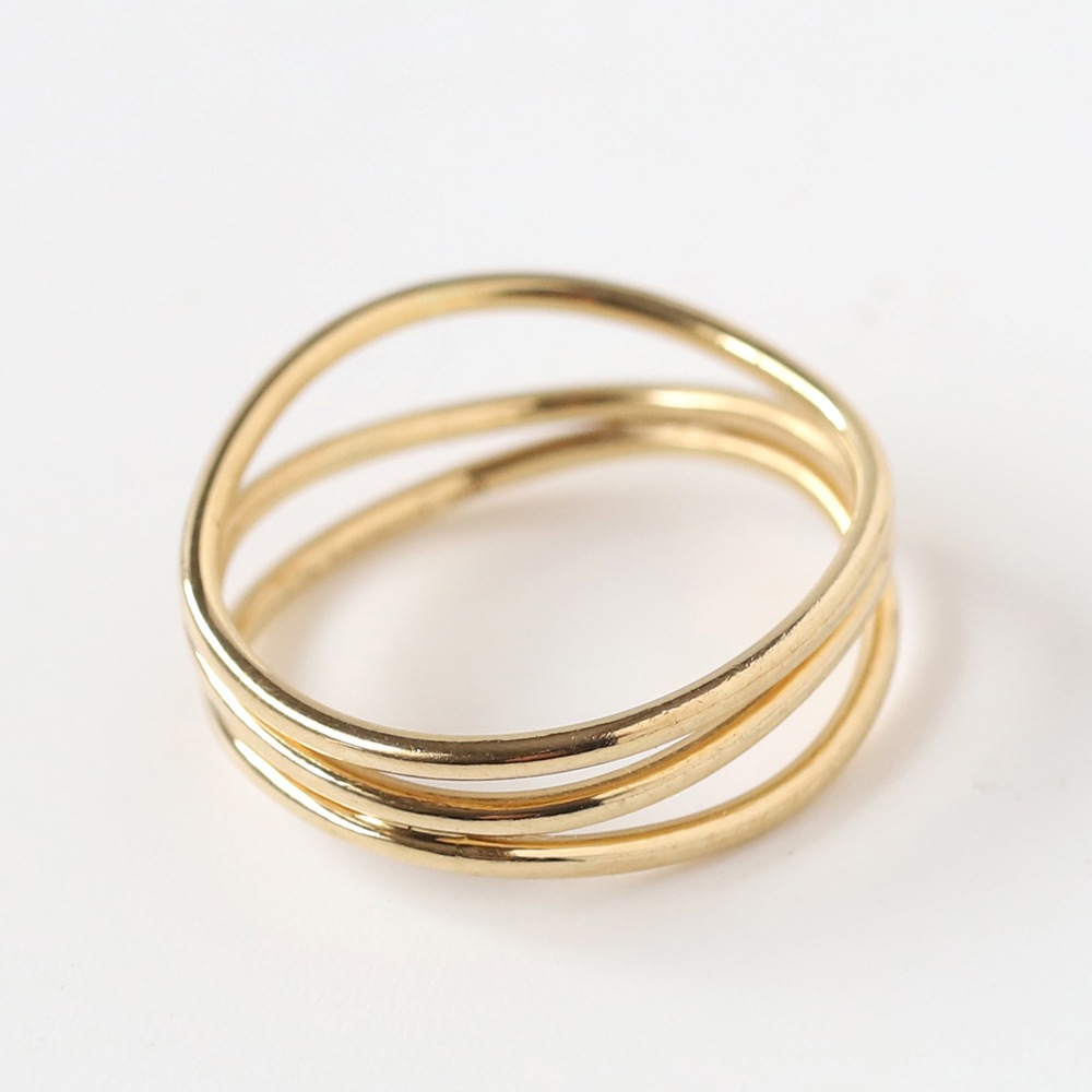 【OLD】TIFFANY&Co. Elsa Peretti 18k 3row Wave Ring