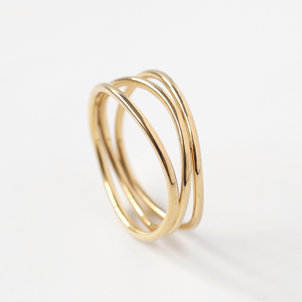 【OLD】TIFFANY&Co. Elsa Peretti 18k 3row Wave Ring