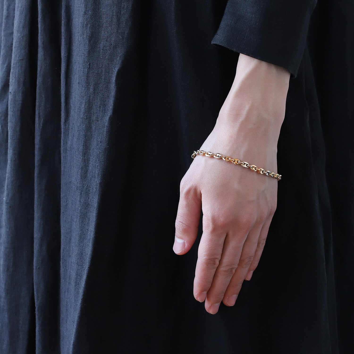 【VINTAGE】Cartier Marine Chain bracelet 18k YG/WG