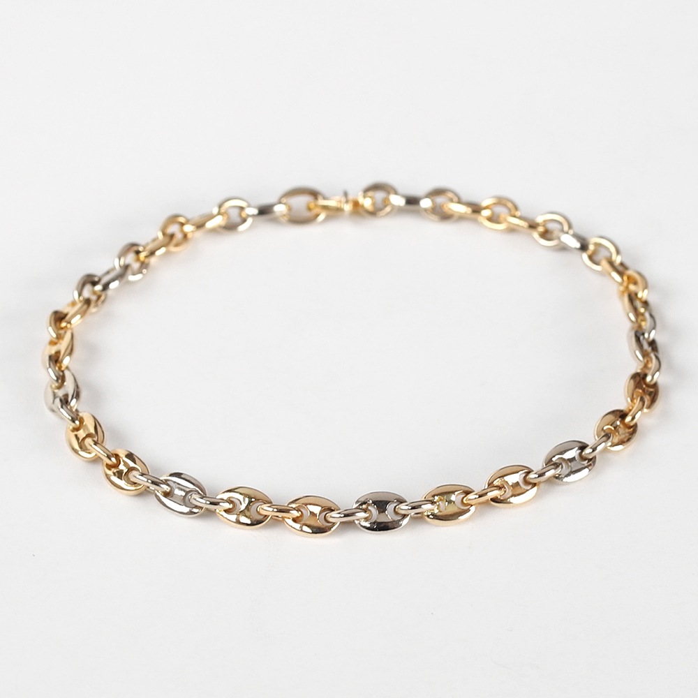 【VINTAGE】Cartier Marine Chain bracelet 18k YG/WG