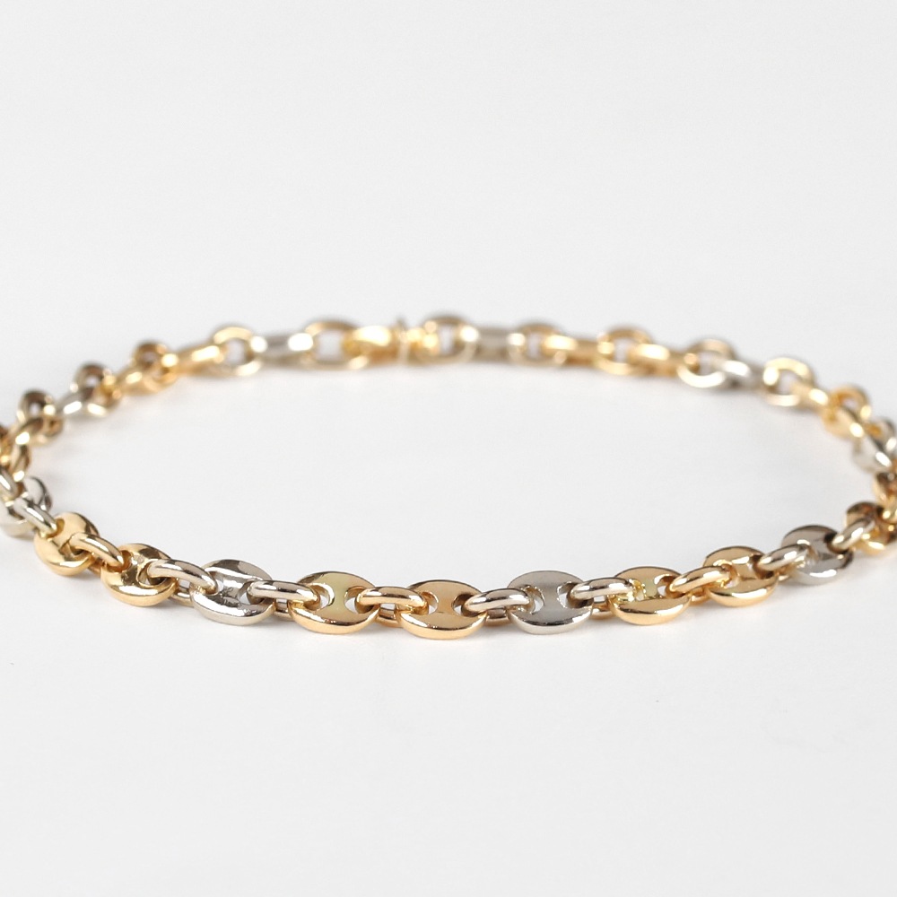 【VINTAGE】Cartier Marine Chain bracelet 18k YG/WG