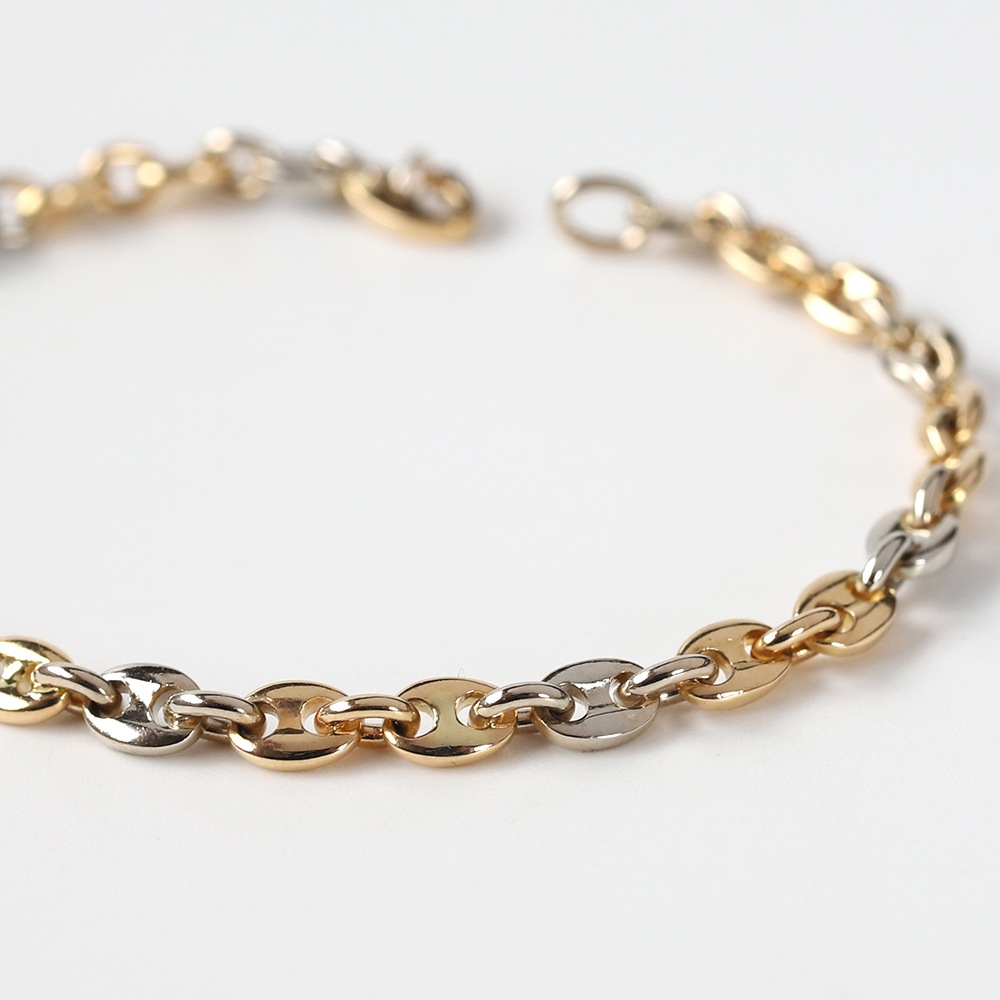【VINTAGE】Cartier Marine Chain bracelet 18k YG/WG