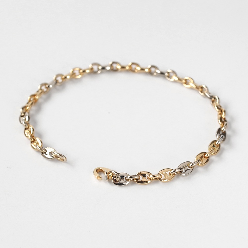 【VINTAGE】Cartier Marine Chain bracelet 18k YG/WG