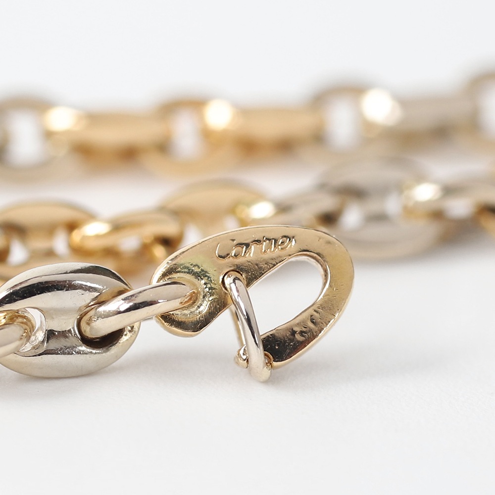 【VINTAGE】Cartier Marine Chain bracelet 18k YG/WG
