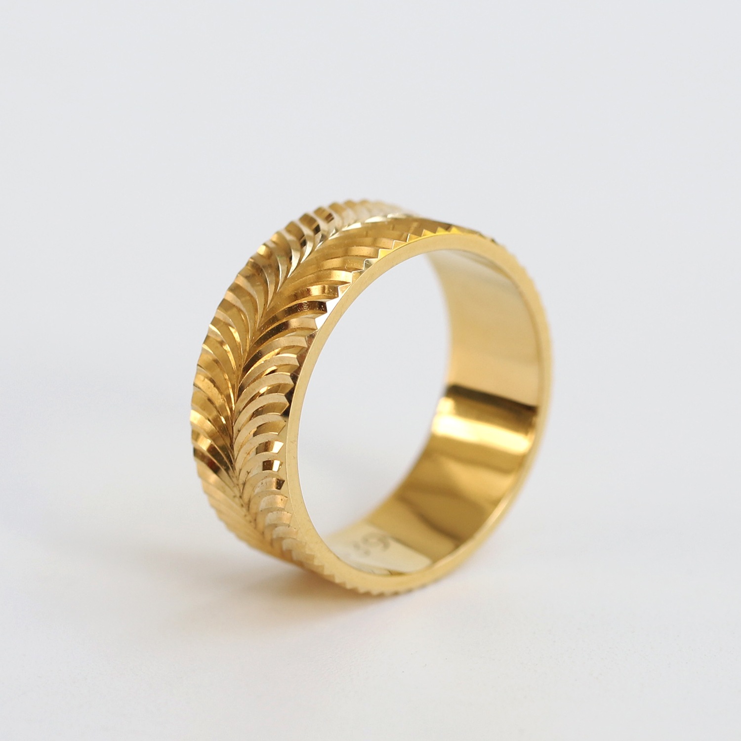 【1970s】18k Yellow Gold Wide Ring