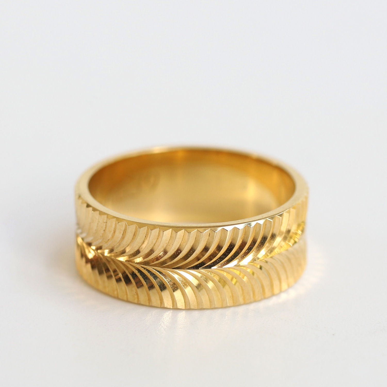 【1970s】18k Yellow Gold Wide Ring