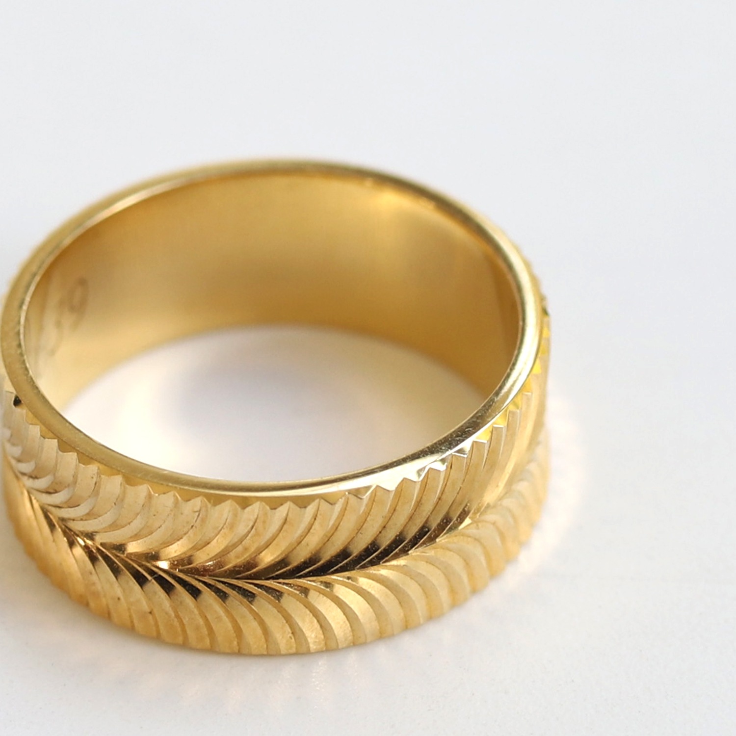【1970s】18k Yellow Gold Wide Ring