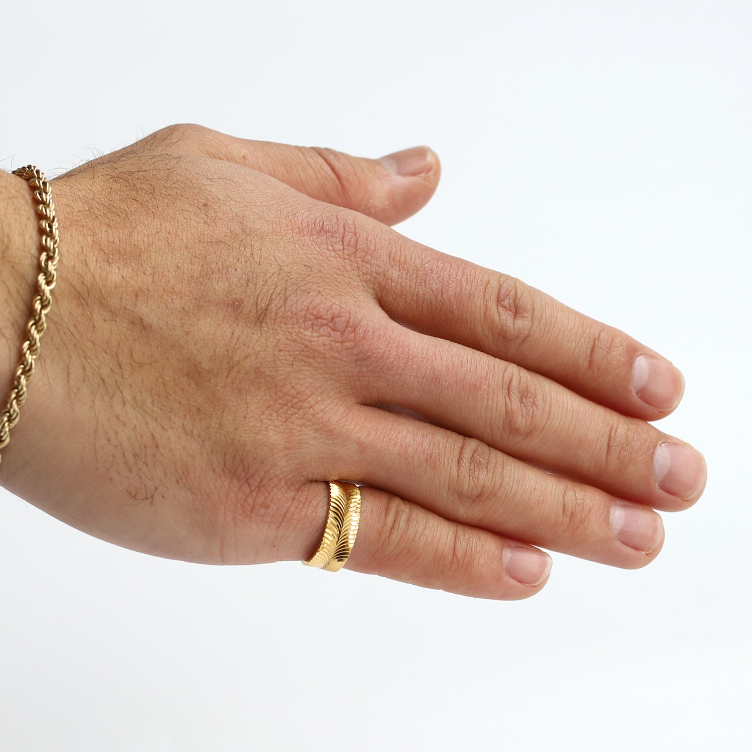 【1970s】18k Yellow Gold Wide Ring