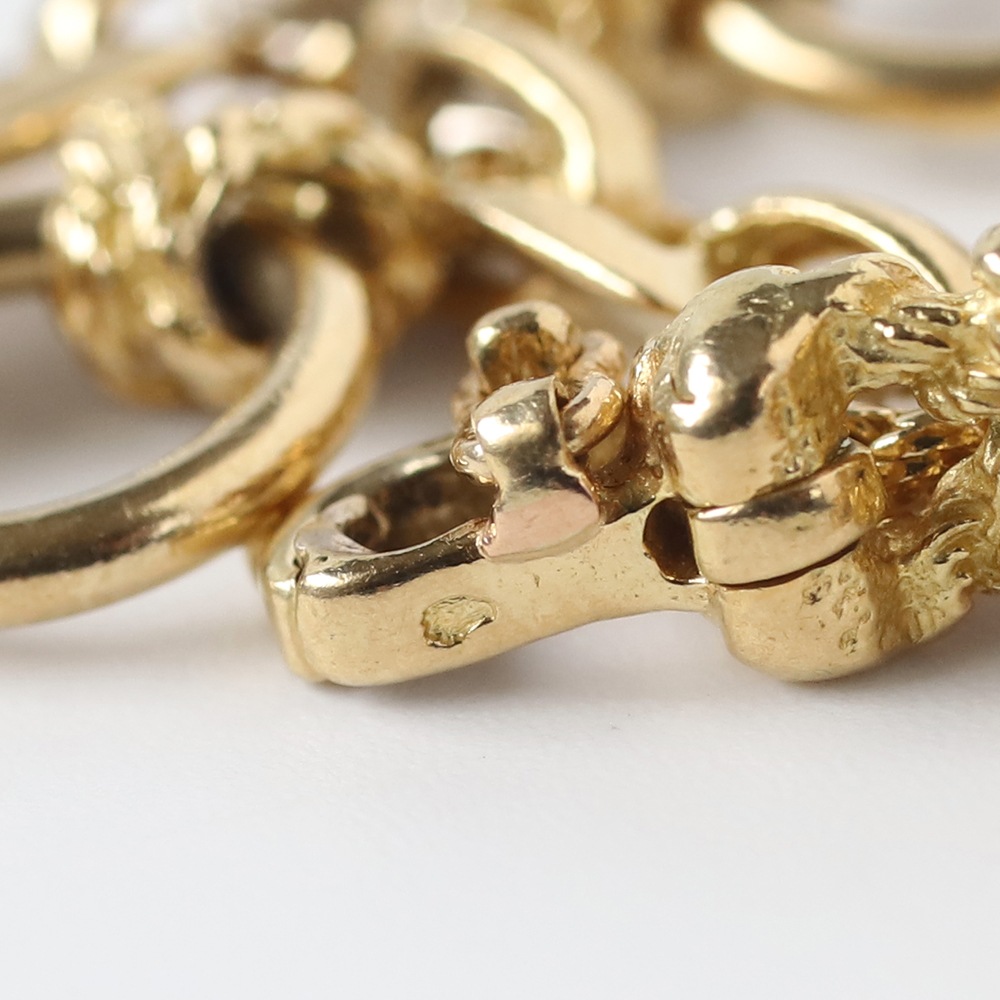 【1960s】HERMES Douarnenez Bracelet 18k Gold