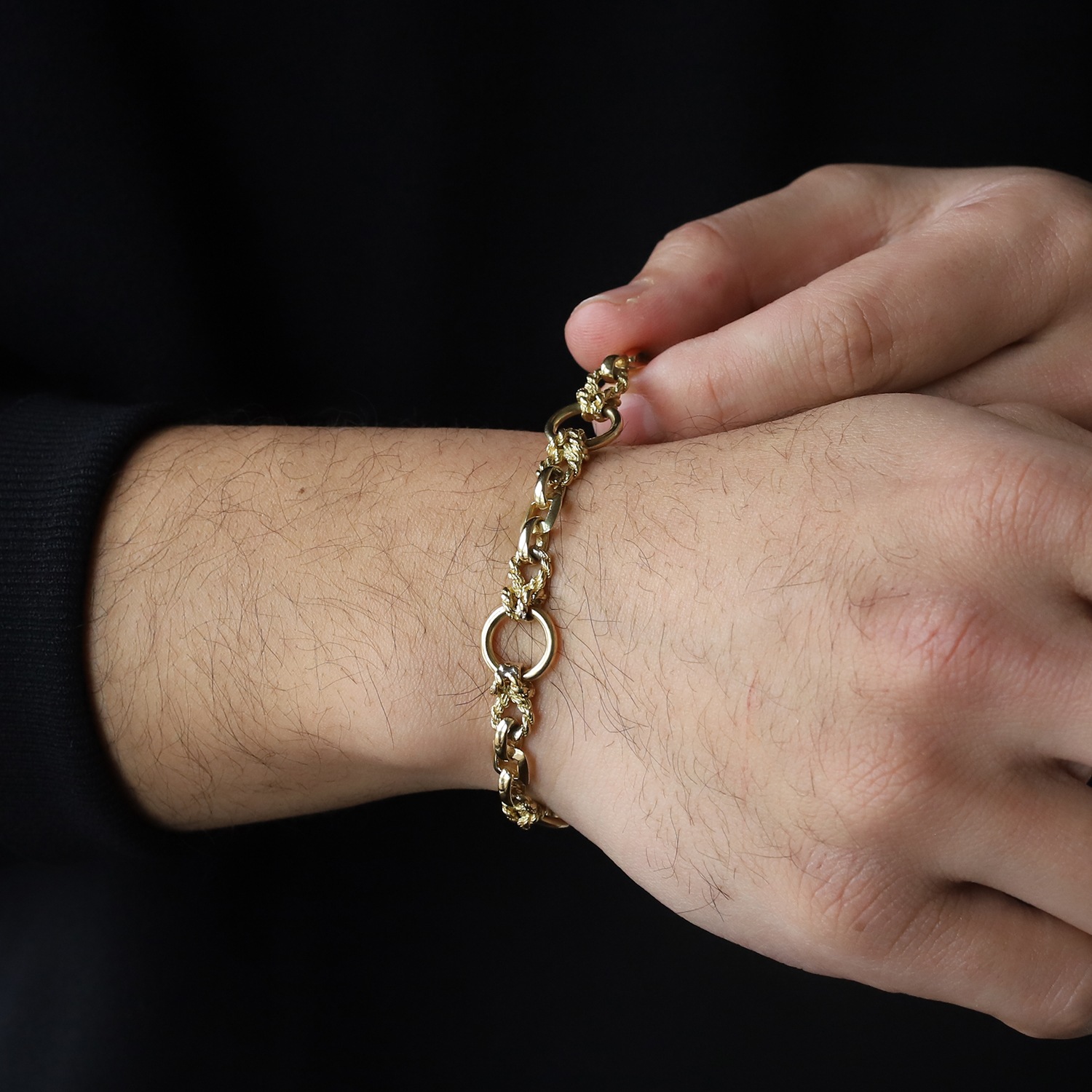 【1960s】HERMES Douarnenez Bracelet 18k Gold