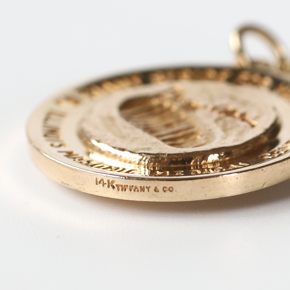 【1969】TIFFANY&Co.<br>14k Gold First Moon Landing Pendant Necklace