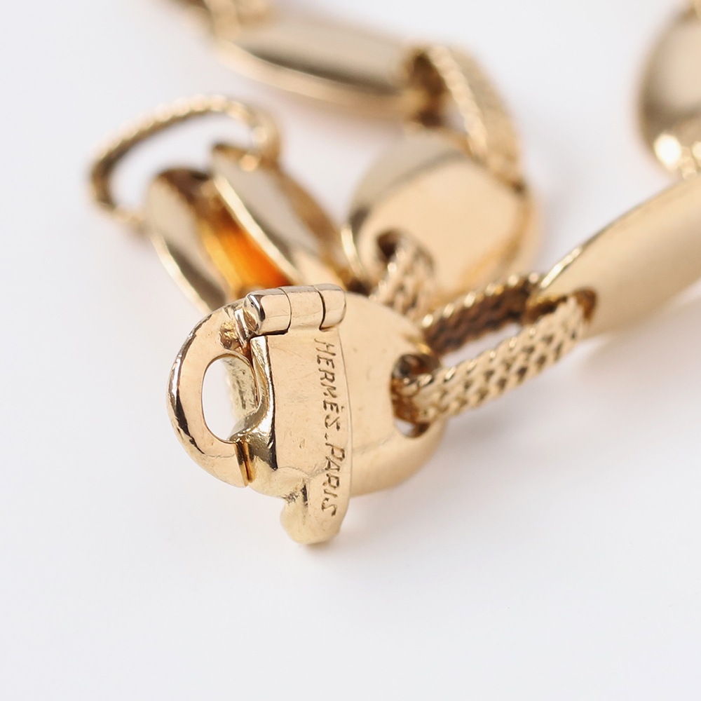 【1980s】HERMES Suroit Bracelet 18k Gold