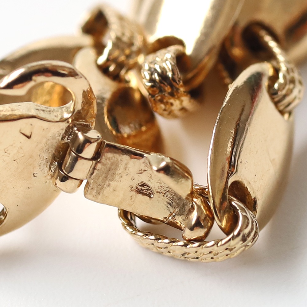 【1980s】HERMES Suroit Bracelet 18k Gold