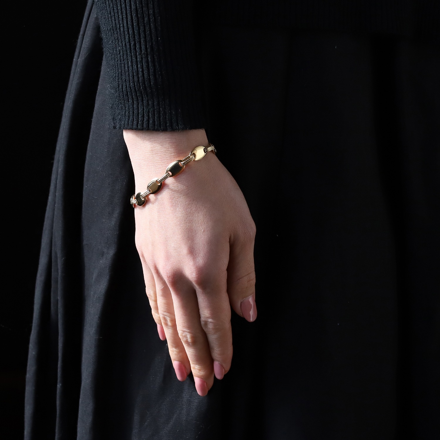 【1980s】HERMES Suroit Bracelet 18k Gold