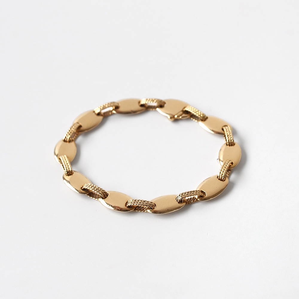 【1980s】HERMES Suroit Bracelet 18k Gold