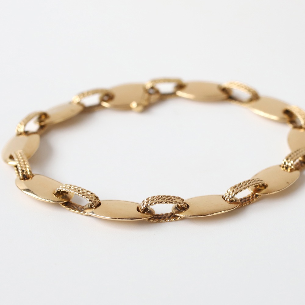 【1980s】HERMES Suroit Bracelet 18k Gold
