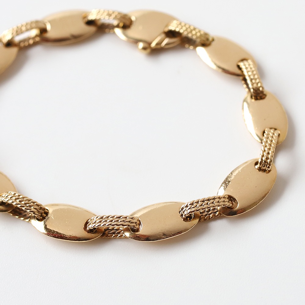 【1980s】HERMES Suroit Bracelet 18k Gold