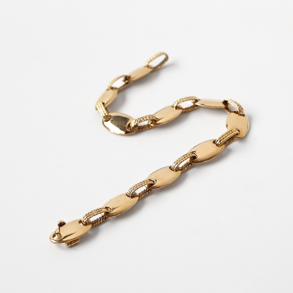 【1980s】HERMES Suroit Bracelet 18k Gold