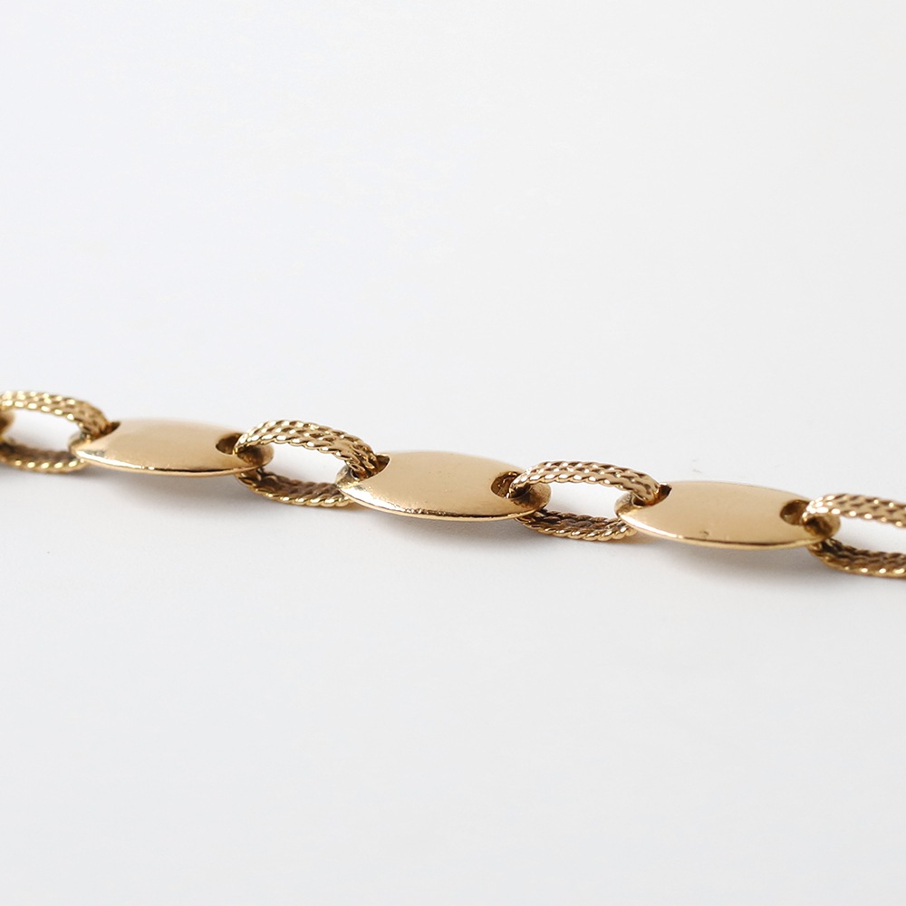 【1980s】HERMES Suroit Bracelet 18k Gold