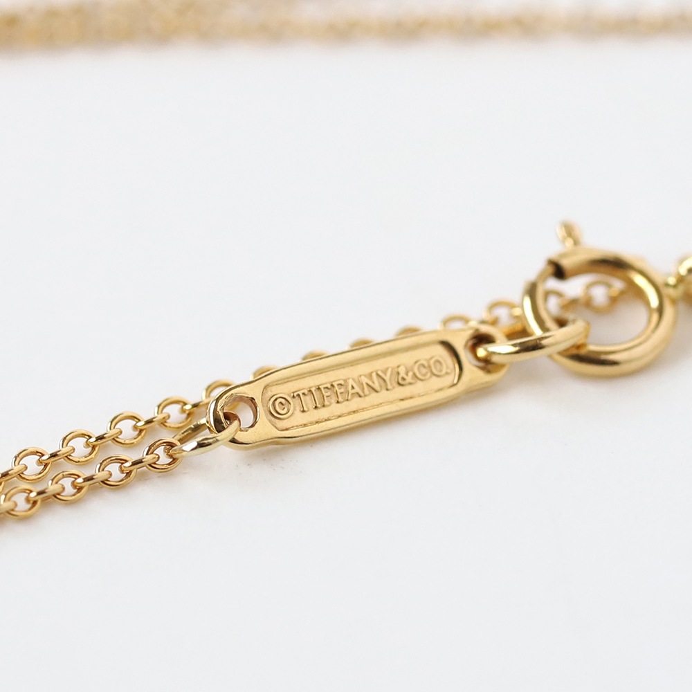 【VINTAGE】TIFFANY&Co. 14K Gold St.Christopher Medal Charm Necklace with Ruby