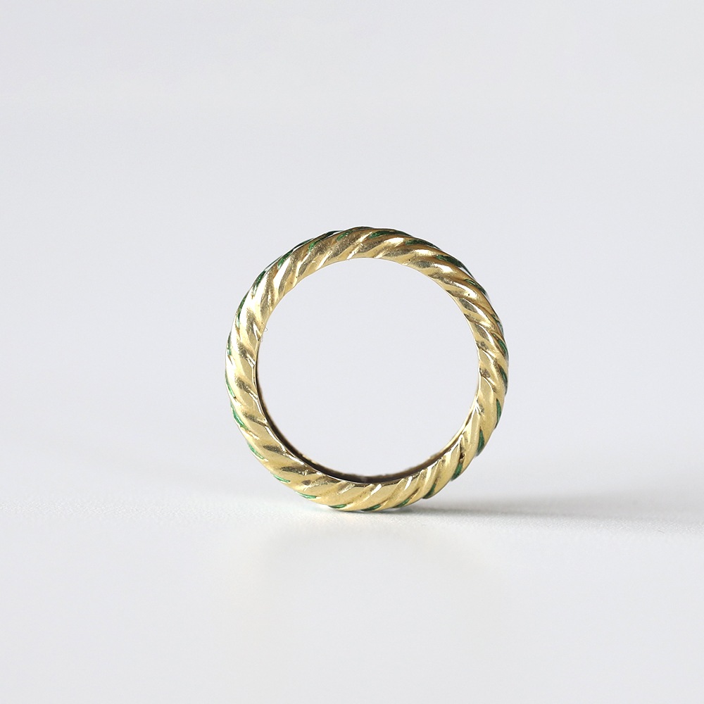 【1980s】TIFFANY&Co. 18k Gold Enamel Ring