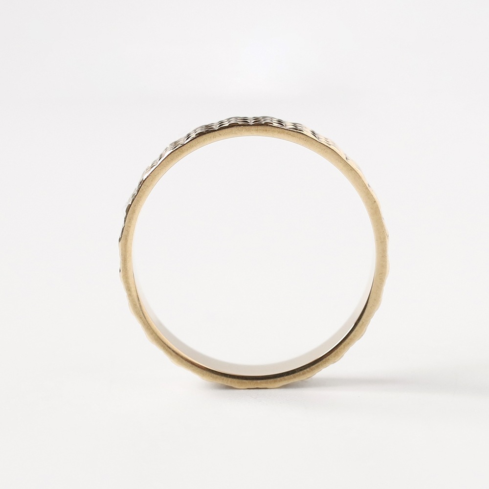 【1977】Sheffield 9k Gold Carved Band Ring