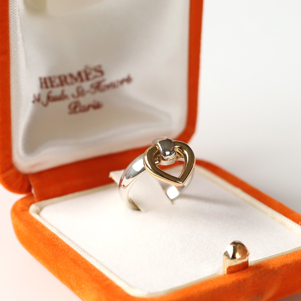 【VINTAGE】HERMES Heart Knock Ring