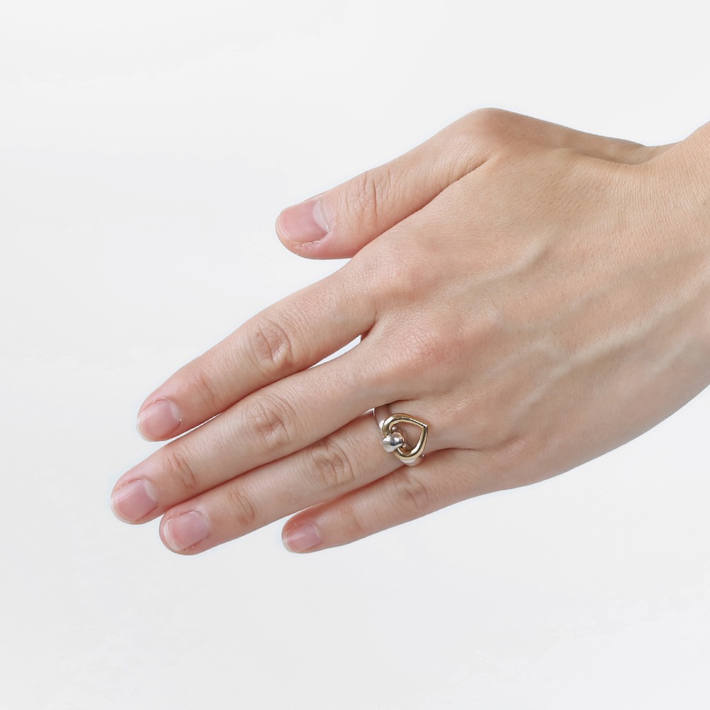 【VINTAGE】HERMES Heart Knock Ring