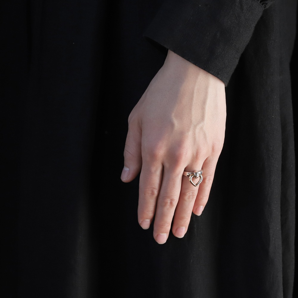 【VINTAGE】HERMES Heart Knock Ring