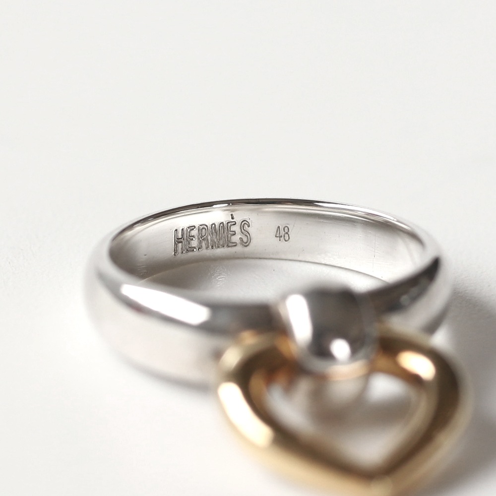 【VINTAGE】HERMES Heart Knock Ring