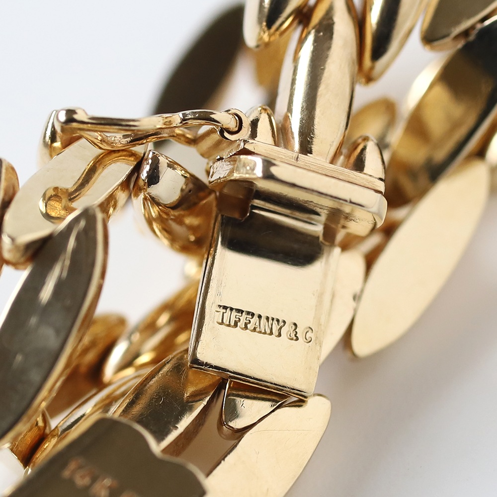 【1980s】TIFFANY&Co. 14K Gold Marquise Link Bracelet