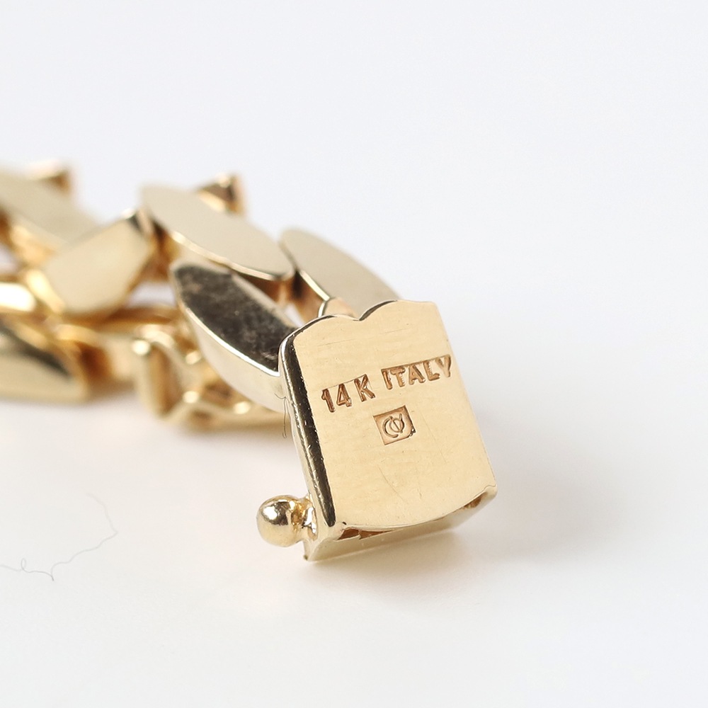 【1980s】TIFFANY&Co. 14K Gold Marquise Link Bracelet
