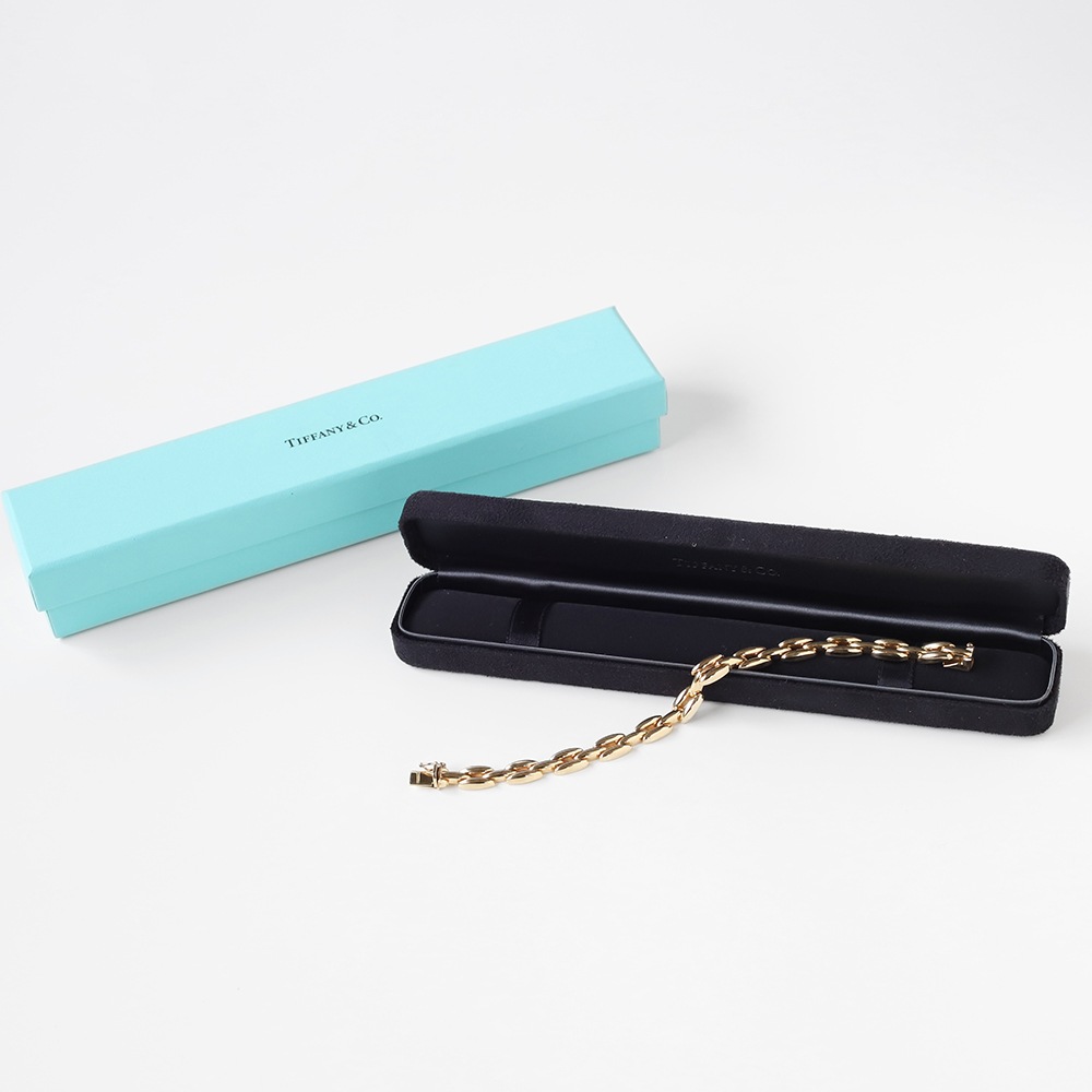 【1980s】TIFFANY&Co. 14K Gold Marquise Link Bracelet