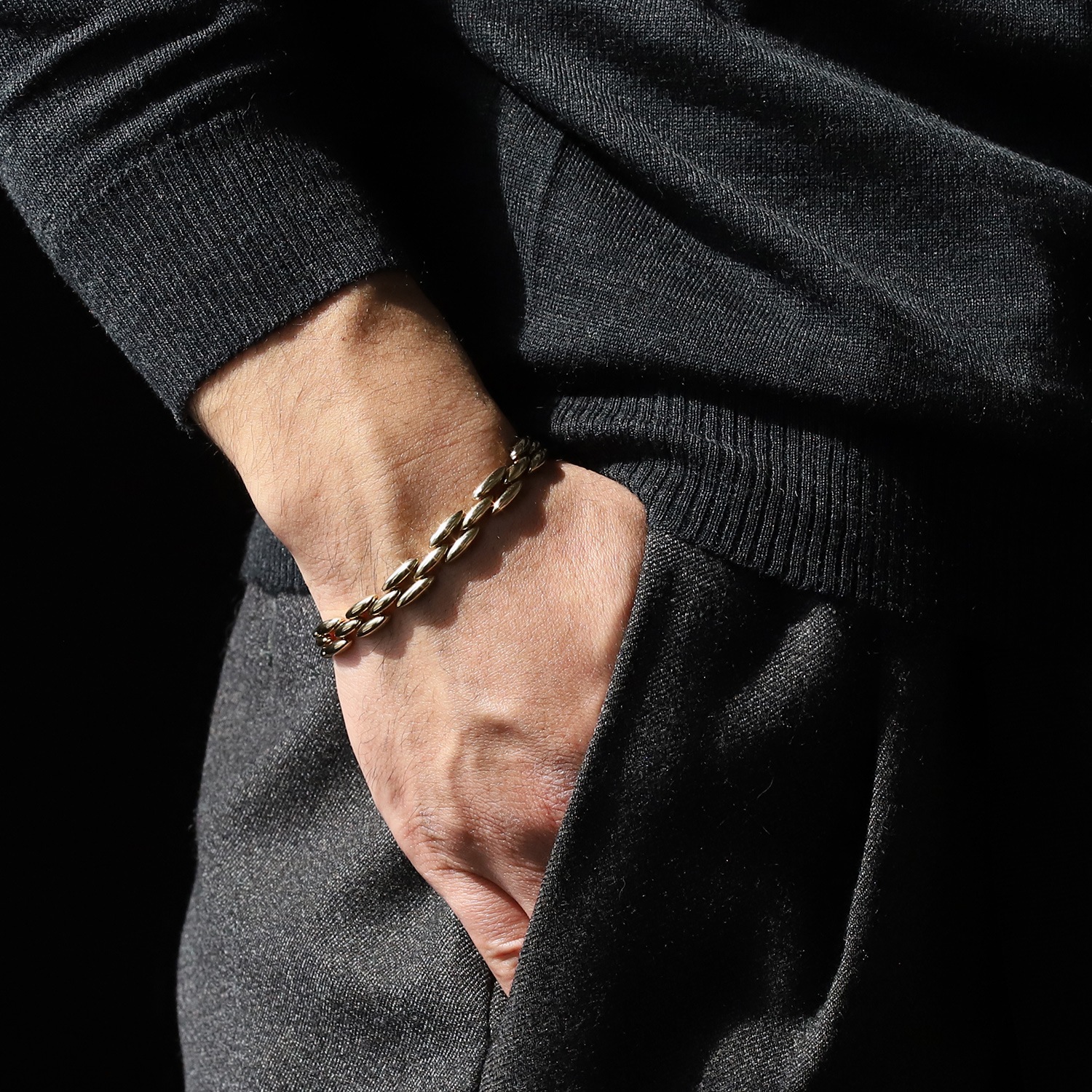 【1980s】TIFFANY&Co. 14K Gold Marquise Link Bracelet