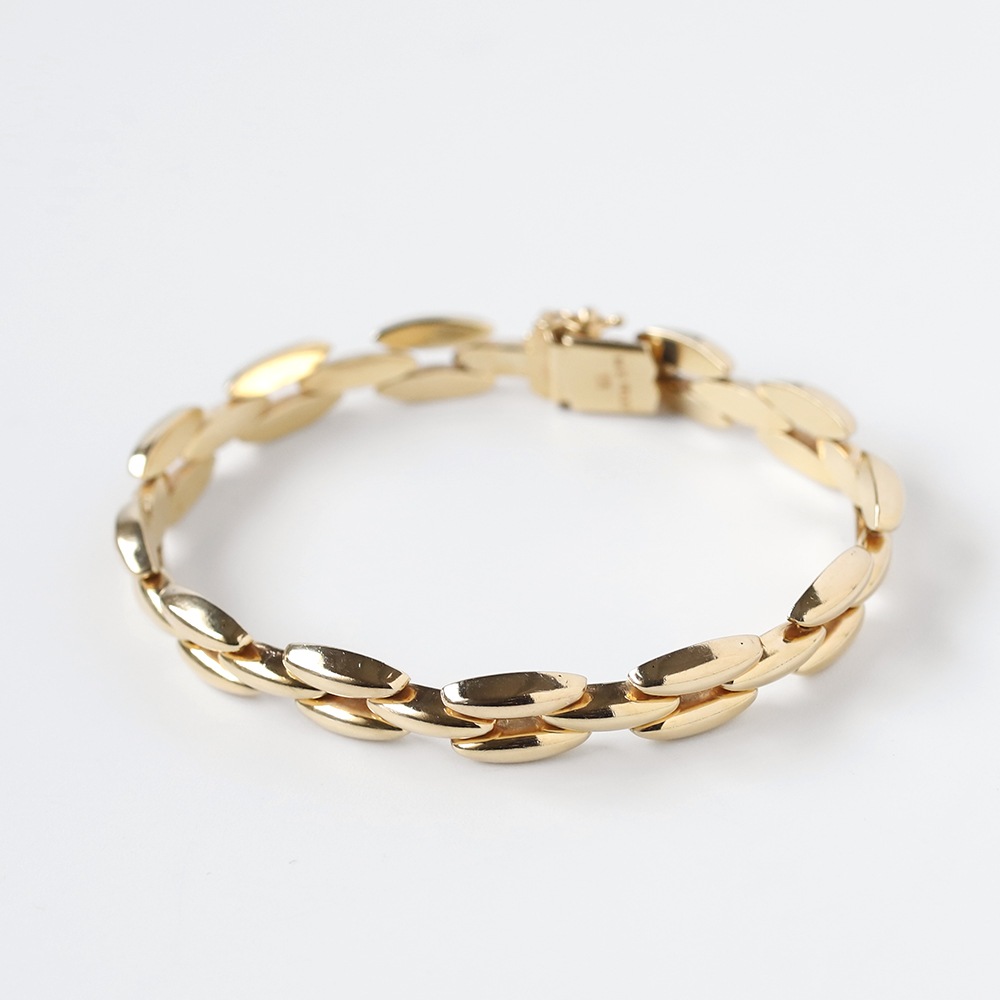 【1980s】TIFFANY&Co. 14K Gold Marquise Link Bracelet