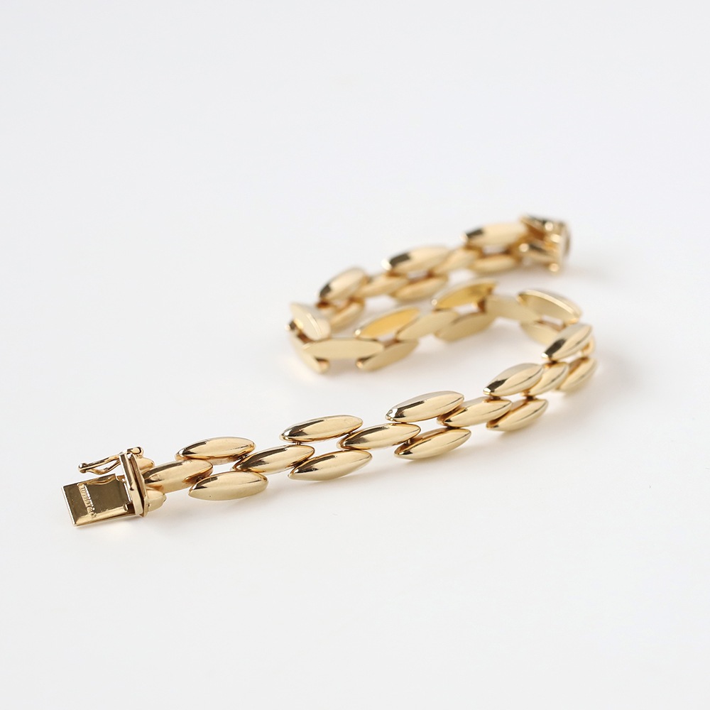 【1980s】TIFFANY&Co. 14K Gold Marquise Link Bracelet