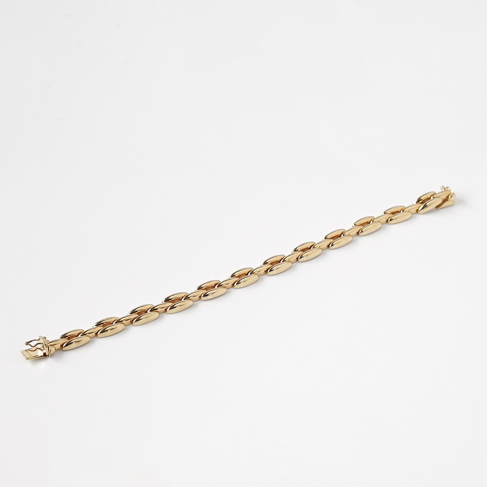 【1980s】TIFFANY&Co. 14K Gold Marquise Link Bracelet