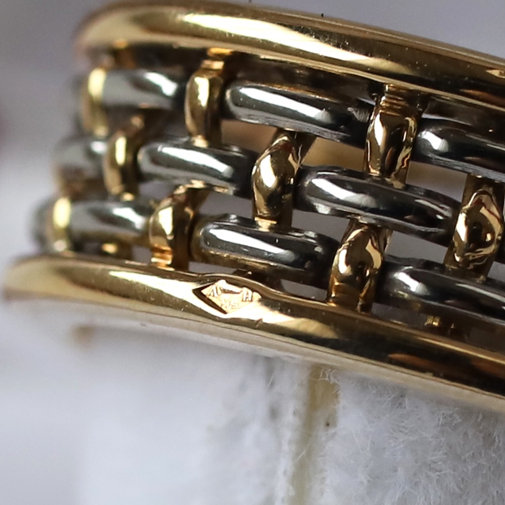 【VINTAGE】Cartier Basket Ring 18k YG/WG