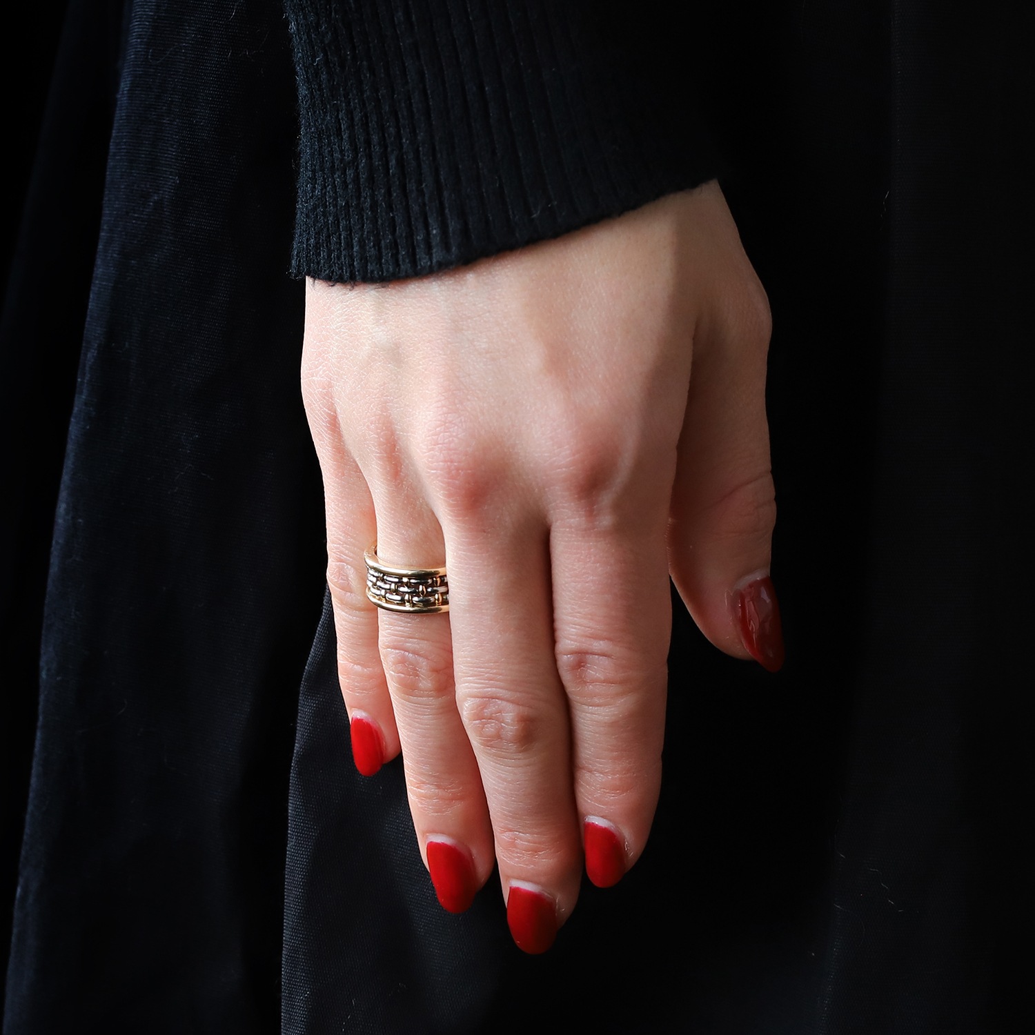 【VINTAGE】Cartier Basket Ring 18k YG/WG