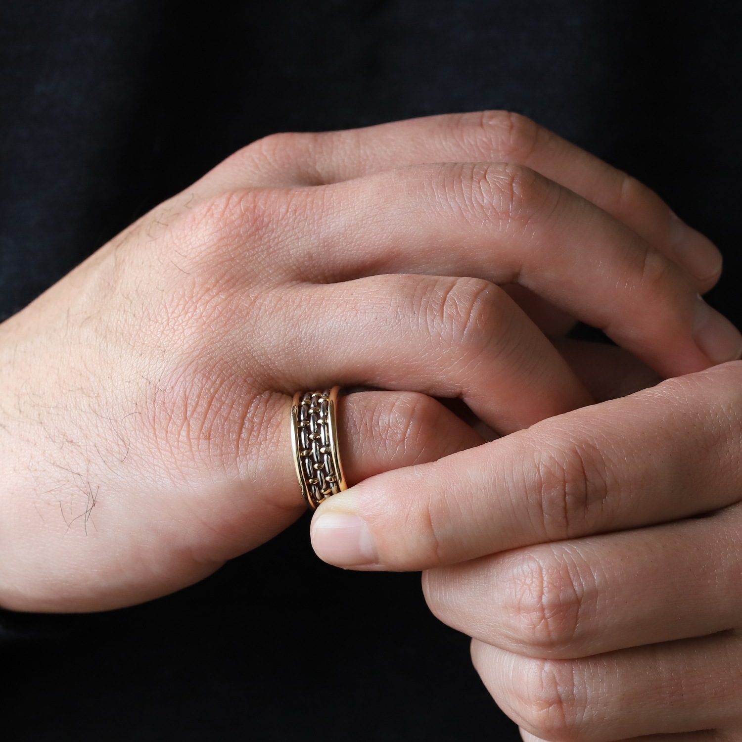 【VINTAGE】Cartier Basket Ring 18k YG/WG