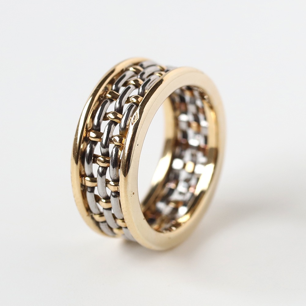 【VINTAGE】Cartier Basket Ring 18k YG/WG
