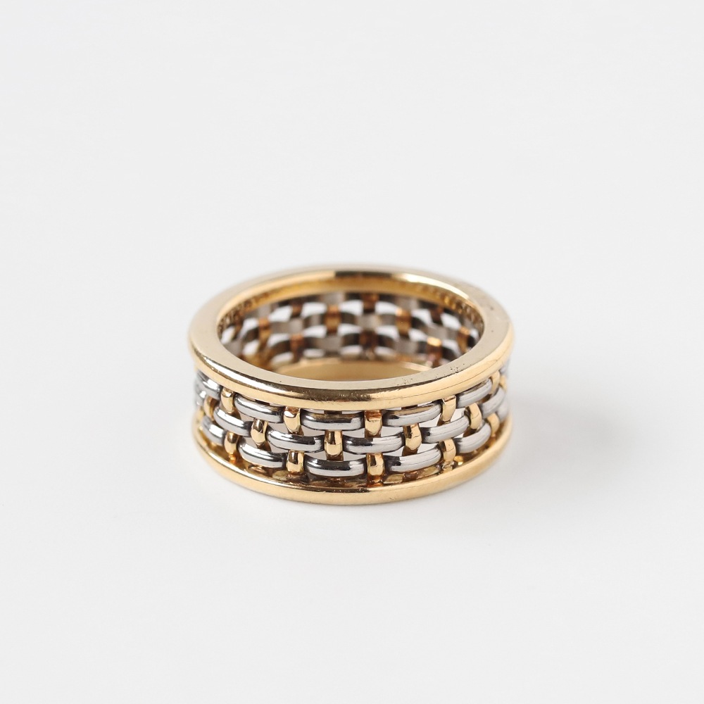 【VINTAGE】Cartier Basket Ring 18k YG/WG