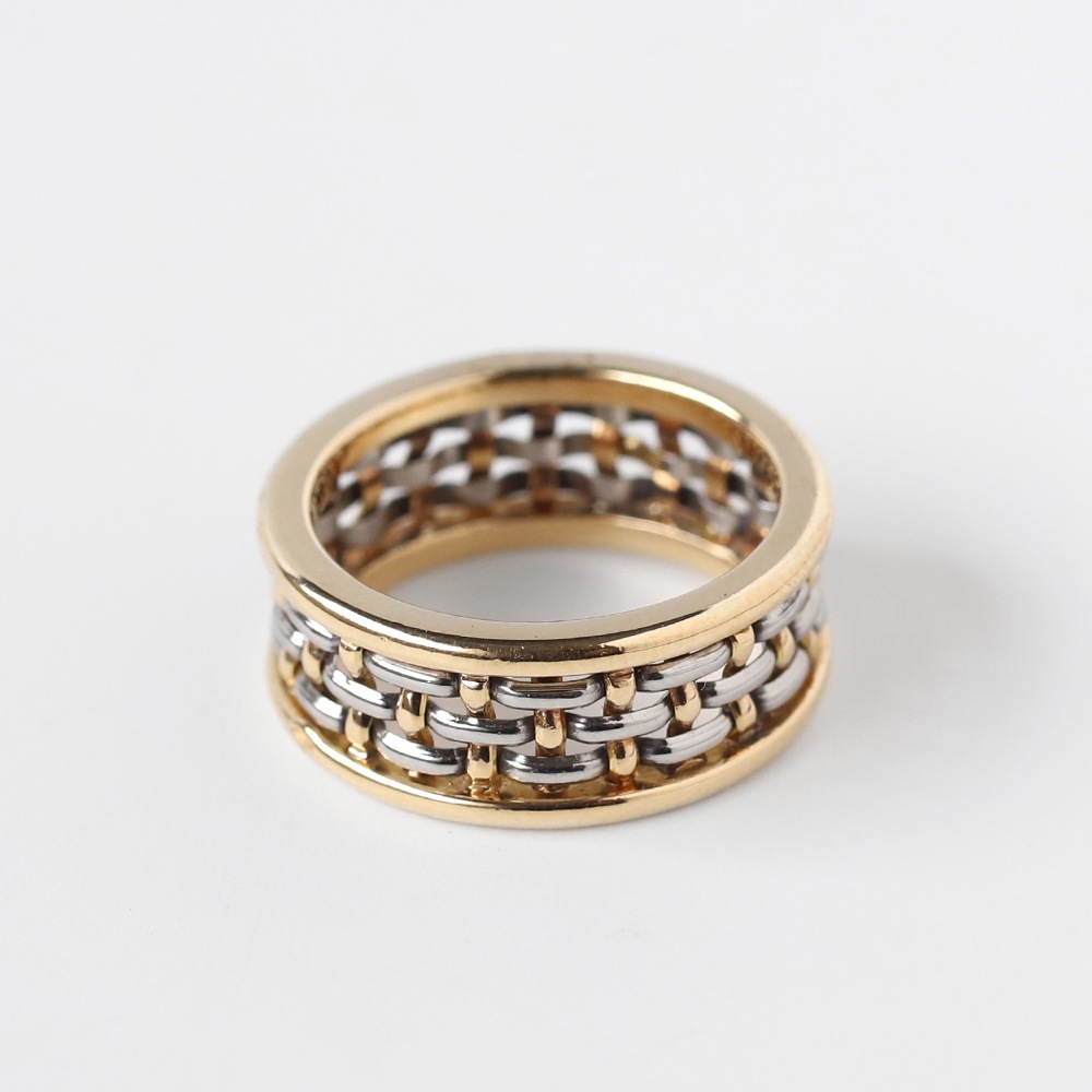 【VINTAGE】Cartier Basket Ring 18k YG/WG
