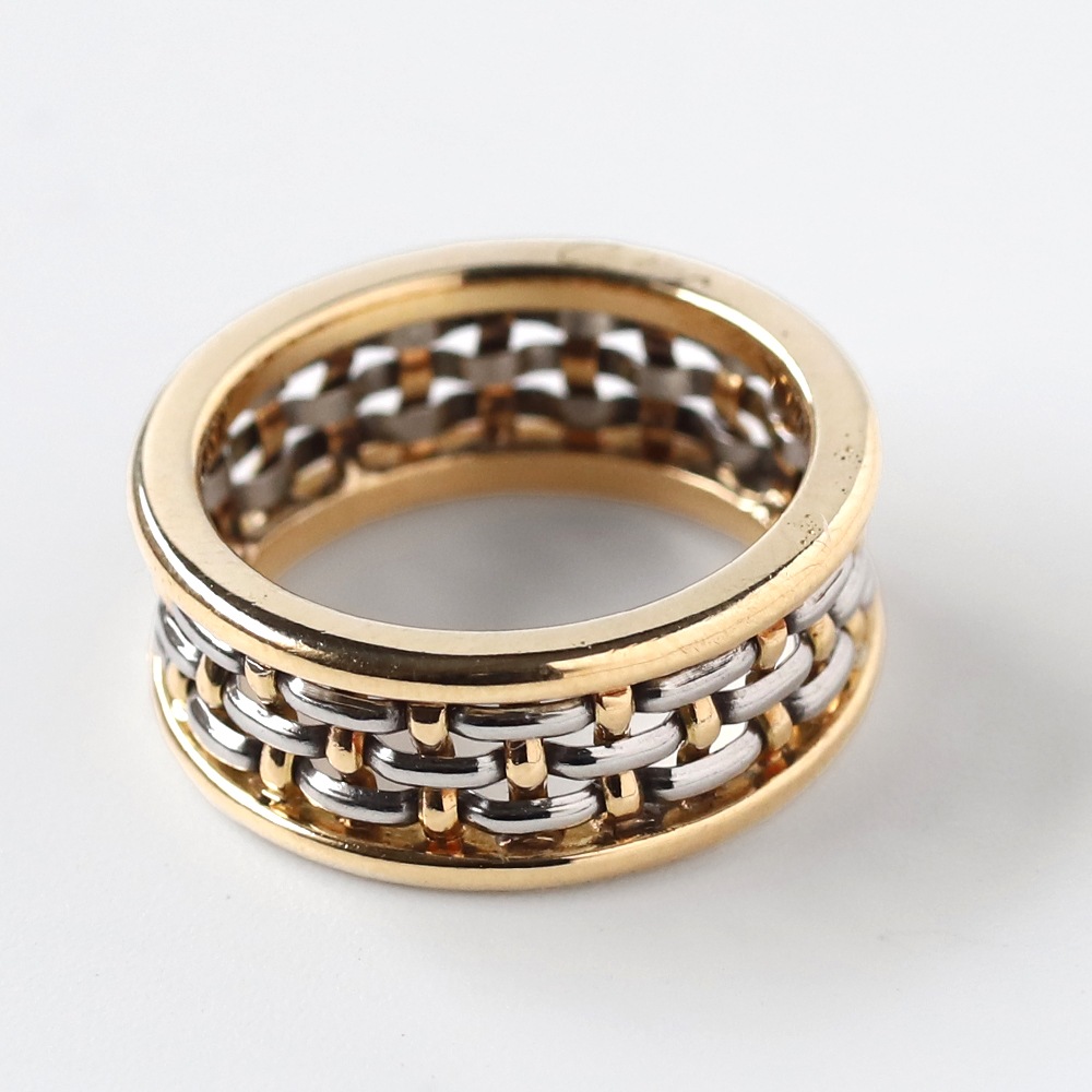 【VINTAGE】Cartier Basket Ring 18k YG/WG