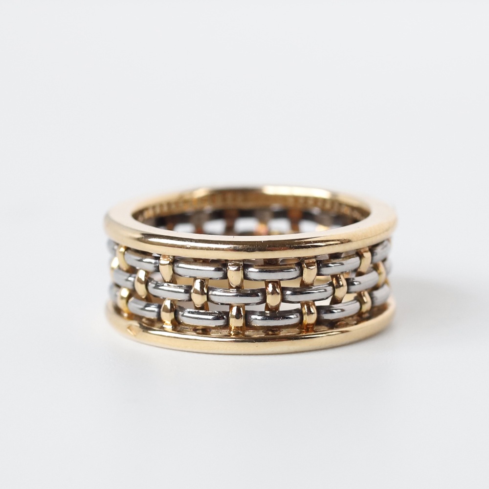 【VINTAGE】Cartier Basket Ring 18k YG/WG