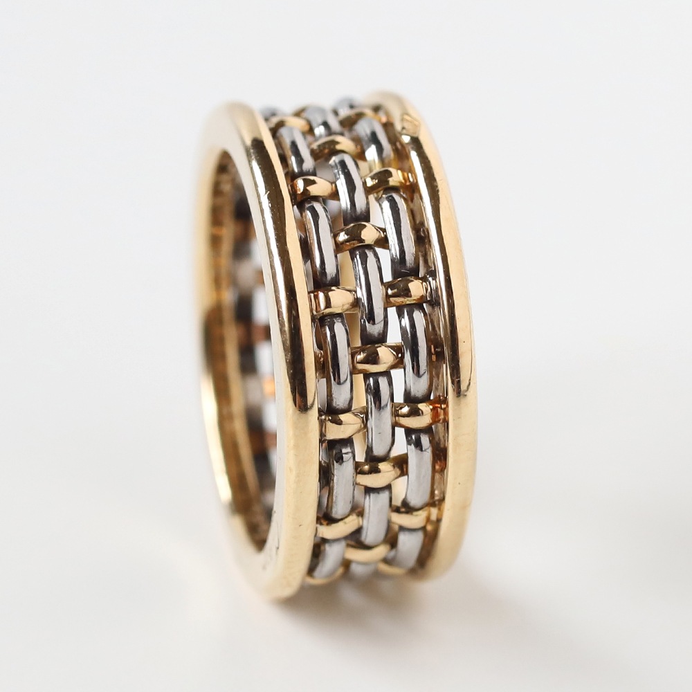 【VINTAGE】Cartier Basket Ring 18k YG/WG