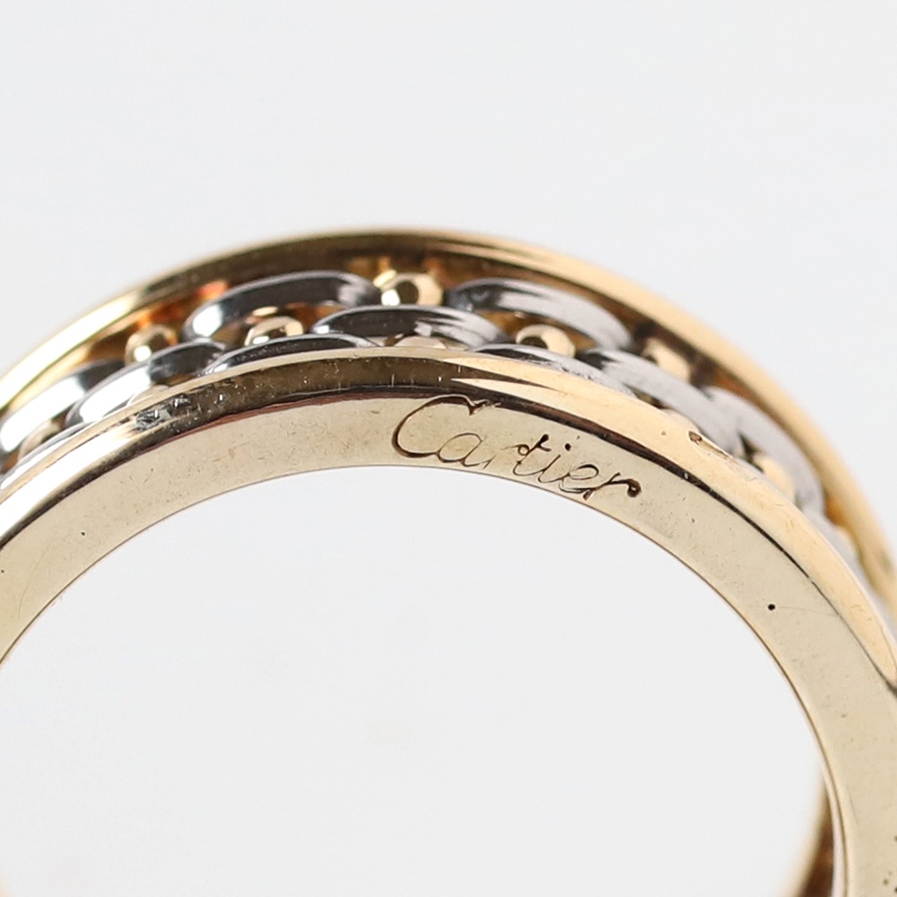 【VINTAGE】Cartier Basket Ring 18k YG/WG