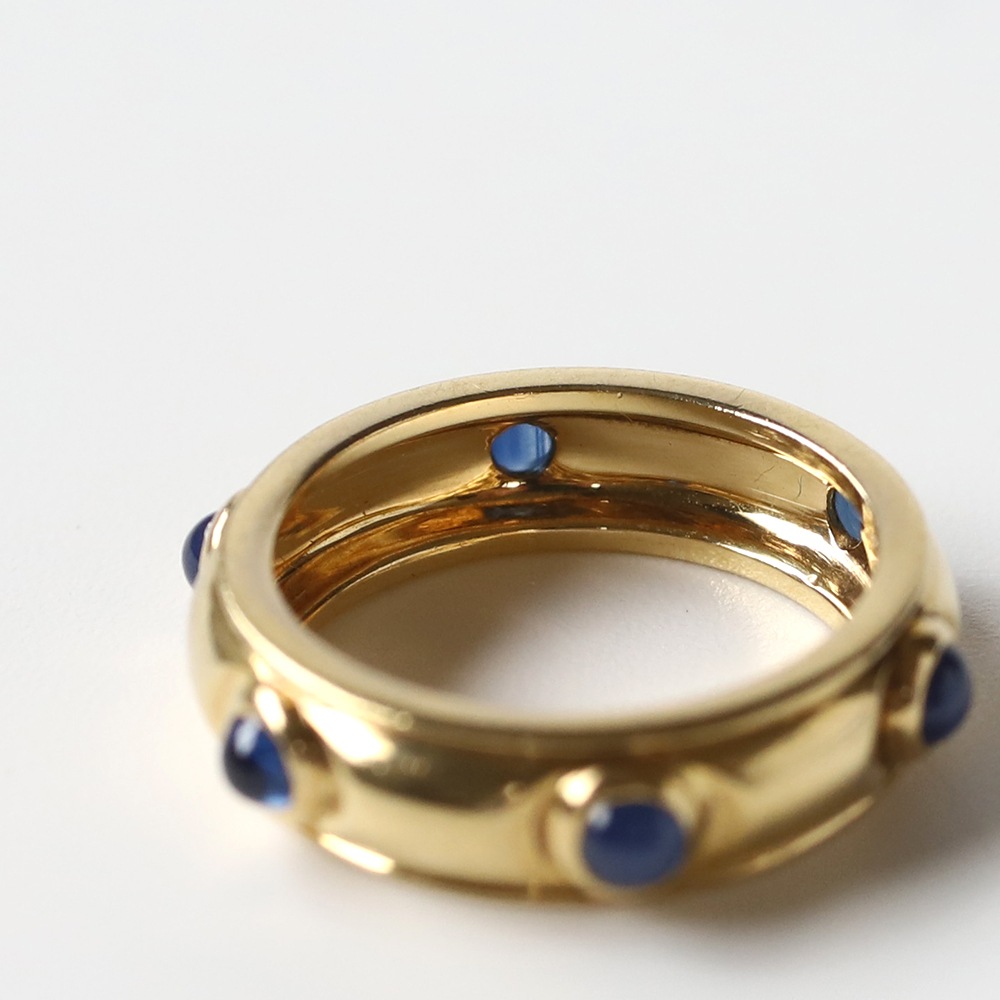 【VINTAGE】TIFFANY&Co.<br>18k Gold Cabochon Sapphire Ring