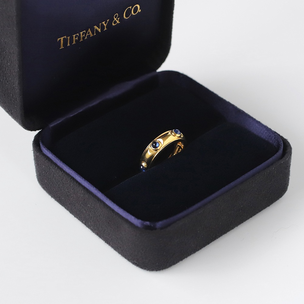 【VINTAGE】TIFFANY&Co.<br>18k Gold Cabochon Sapphire Ring