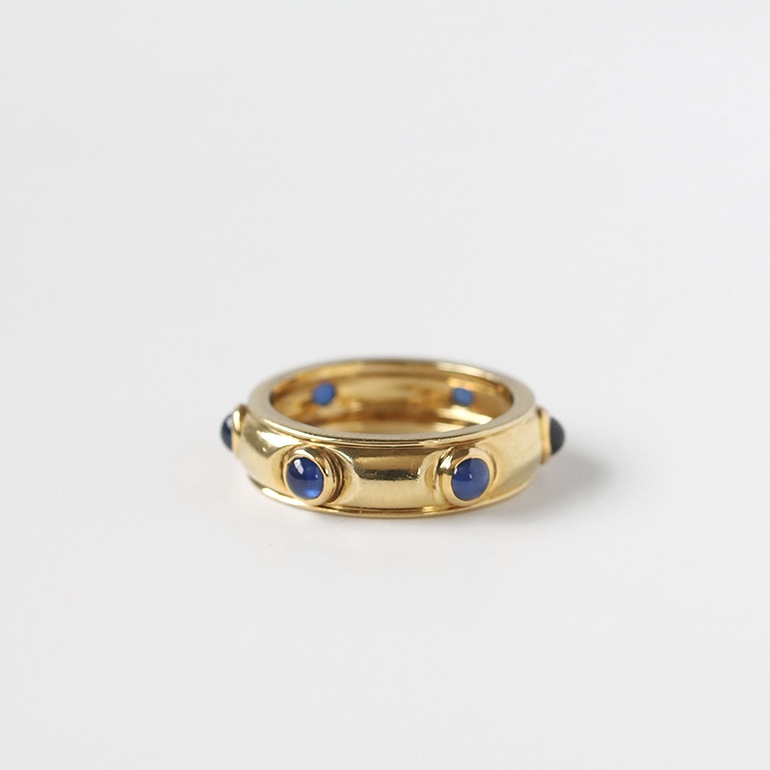 【VINTAGE】TIFFANY&Co.<br>18k Gold Cabochon Sapphire Ring